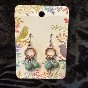 Elegant Green Dangle Earrings